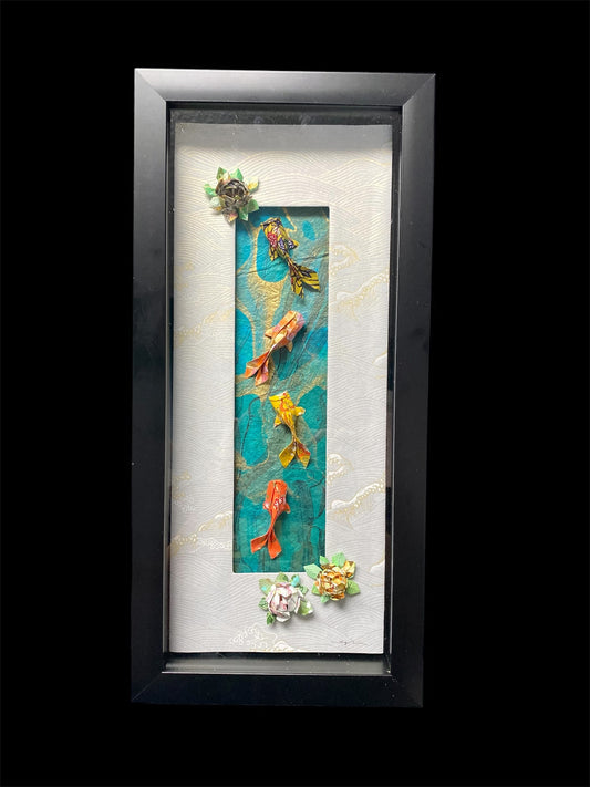 Mini: Koi fishes with Lotus Flowers (Made to Order)